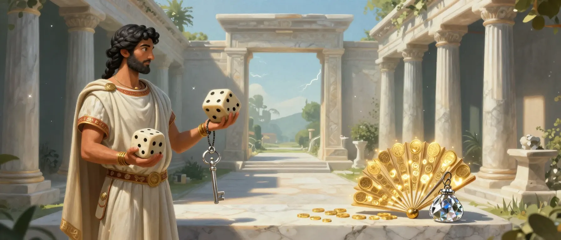 Casinok bonus tokens beside a crystal key