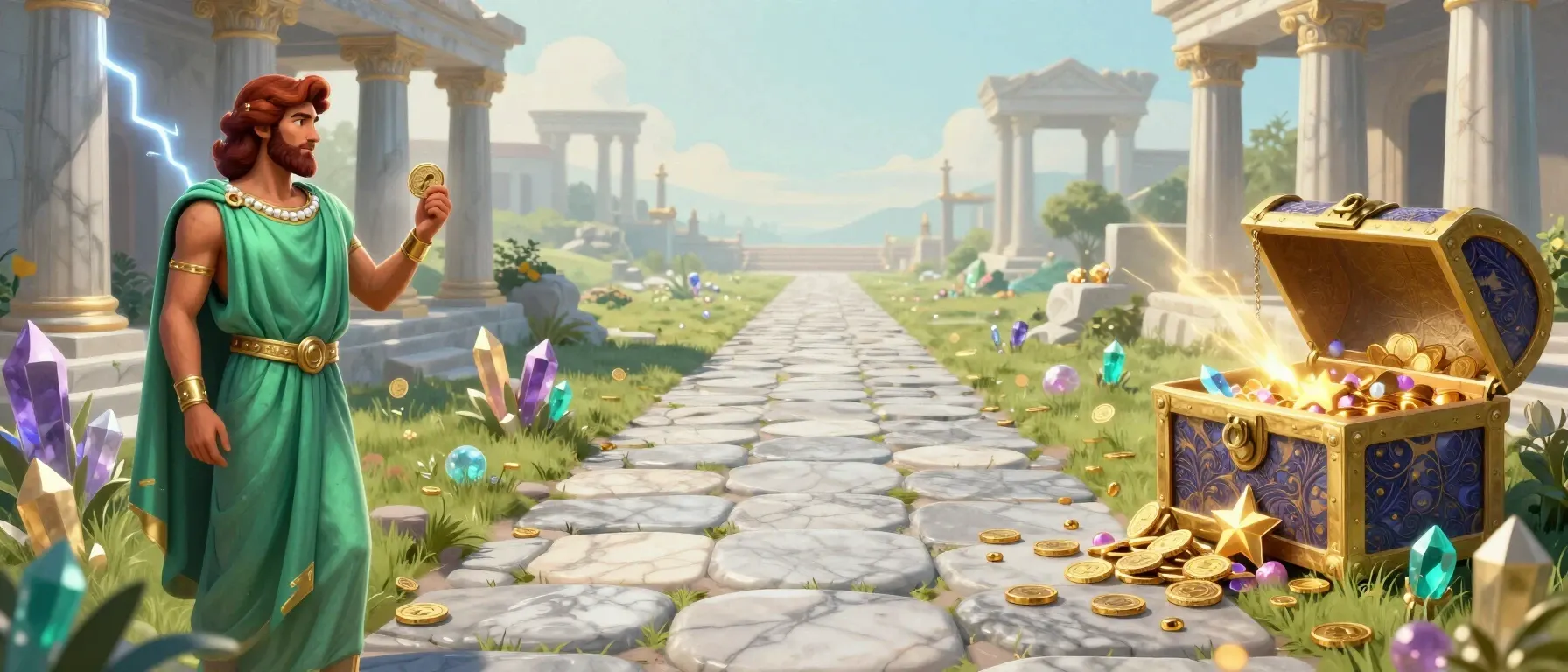 Casinok loyalty rewards emerging from a fantasy treasure chest