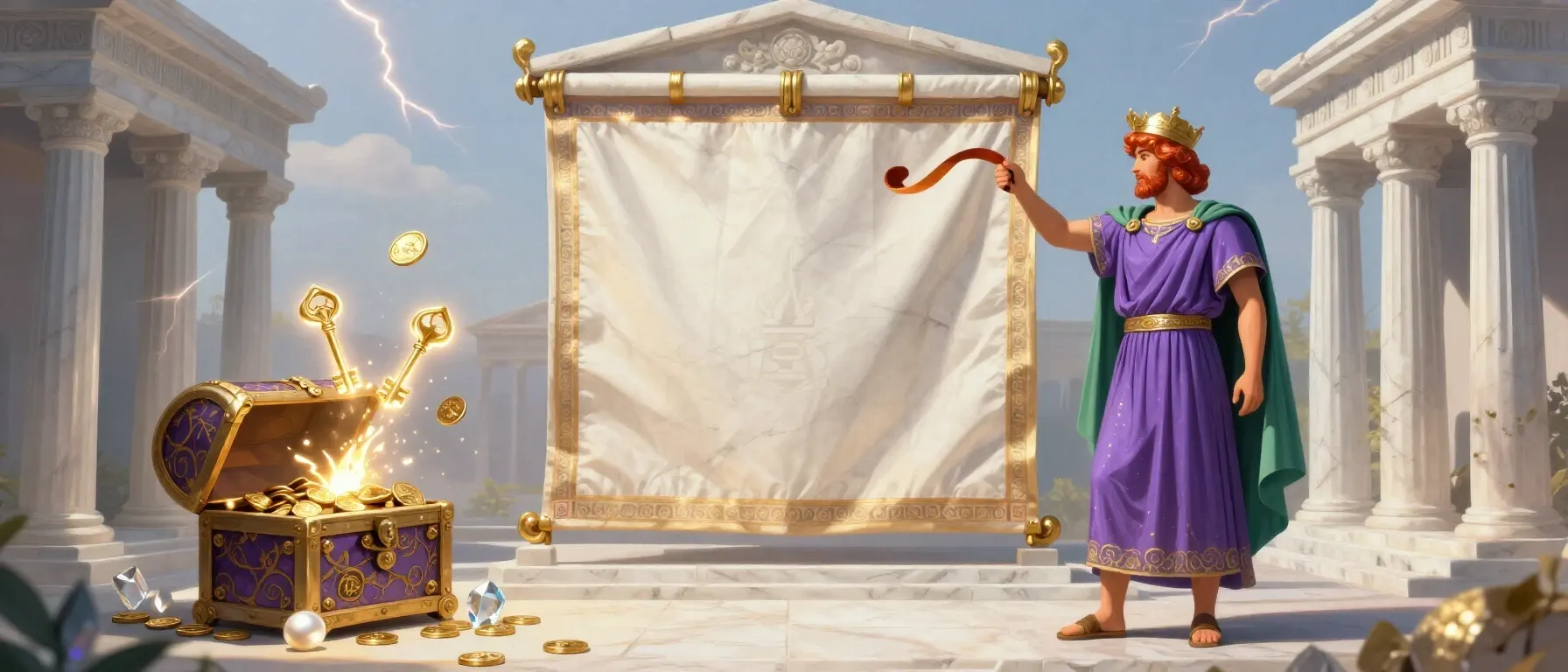 Casinok promotional keys above a treasure chest